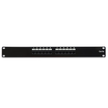 Bestlink Netware CAT5e 110 Type Patch Panel 12-Port 1U Rackmount 102196